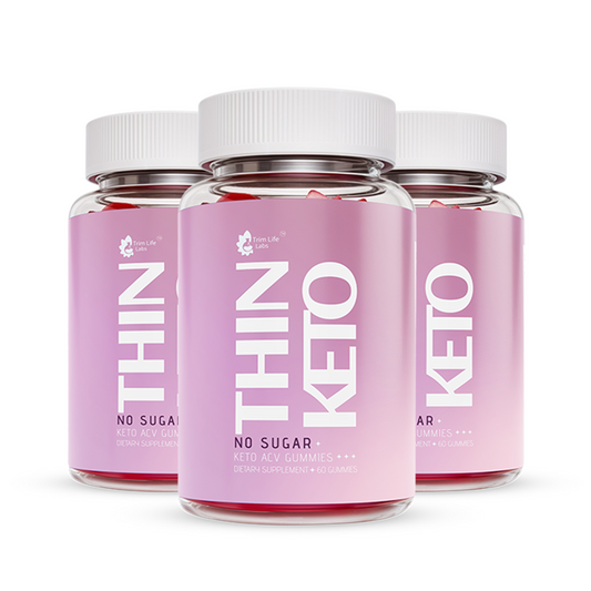 ThinKeto 3 bottle, Keto ACV Gummies, Sugar Free